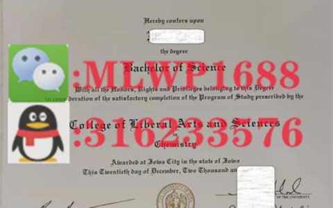 美国爱荷华大学毕业证书模板