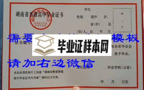 湖南省1995年高中毕业证内容(图文)