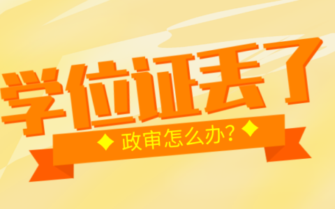 学位证丢了政审能通过吗