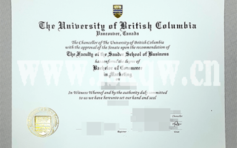 加拿大不列颠哥伦比亚大学毕业证样本
