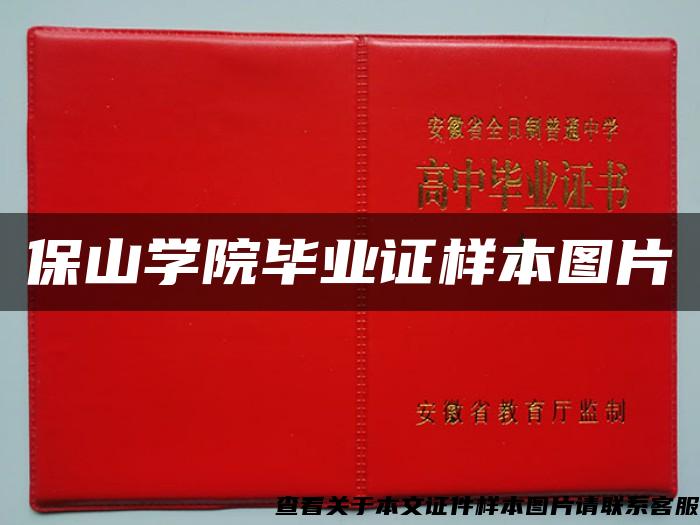 保山学院毕业证样本图片 保山学院毕业证样本图片