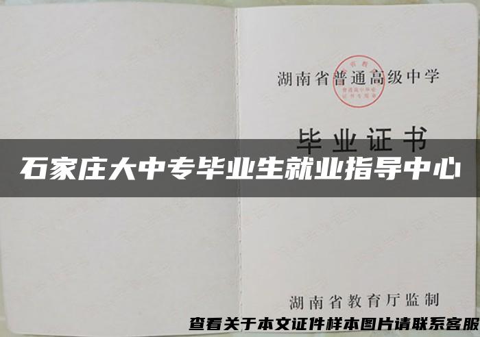 石家庄大中专毕业生就业指导中心