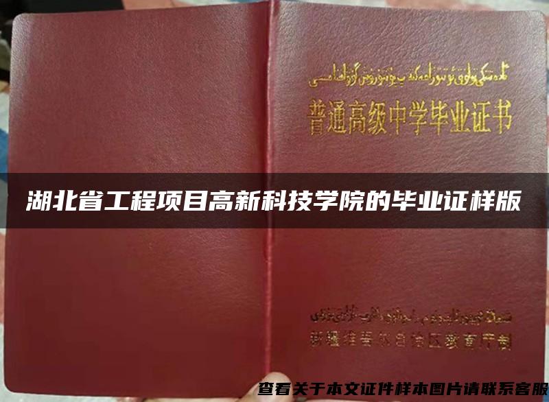 湖北省工程项目高新科技学院的毕业证样版