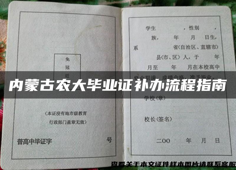 内蒙古农大毕业证补办流程指南 内蒙古农大毕业证补办流程指南