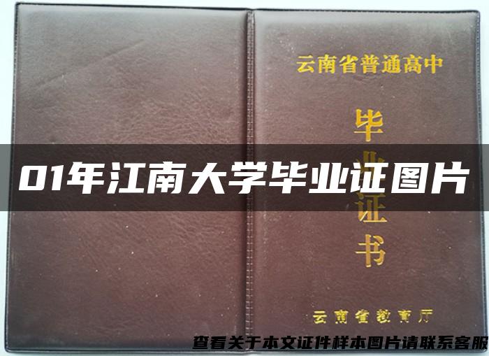 01年江南大学毕业证图片