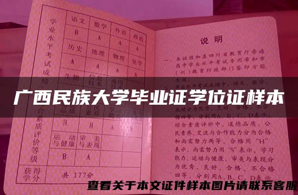 广西民族大学毕业证学位证样本