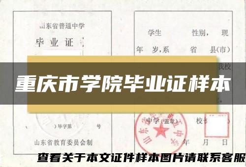 重庆市学院毕业证样本