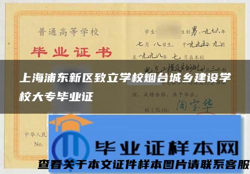 上海浦东新区致立学校烟台城乡建设学校大专毕业证