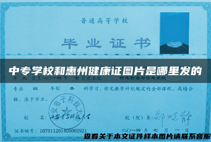 中专学校和惠州健康证图片是哪里发的
