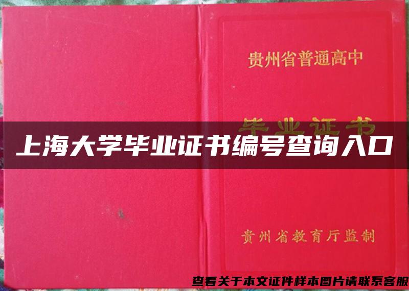 上海大学毕业证书编号查询入口