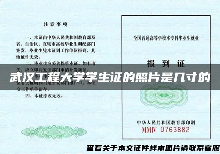 武汉工程大学学生证的照片是几寸的