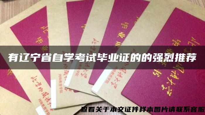 有辽宁省自学考试毕业证的的强烈推荐