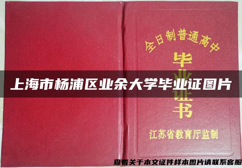 上海市杨浦区业余大学毕业证图片