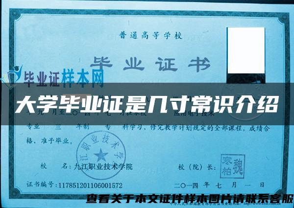 大学毕业证是几寸常识介绍 大学毕业证是几寸常识介绍