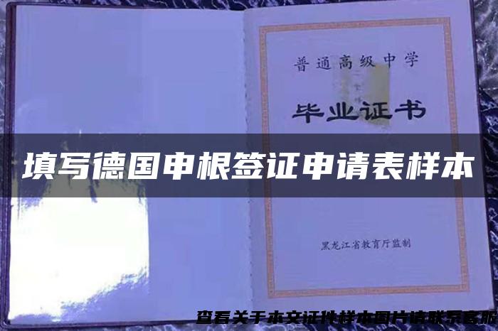 填写德国申根签证申请表样本 填写德国申根签证申请表样本