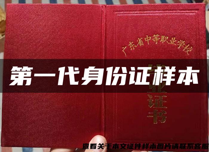 第一代身份证样本