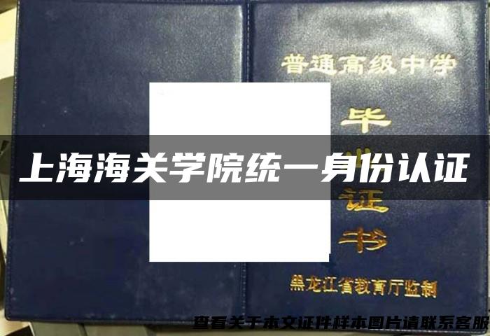 上海海关学院统一身份认证
