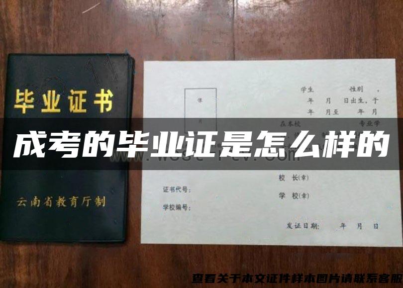 成考的毕业证是怎么样的 成考的毕业证是怎么样的