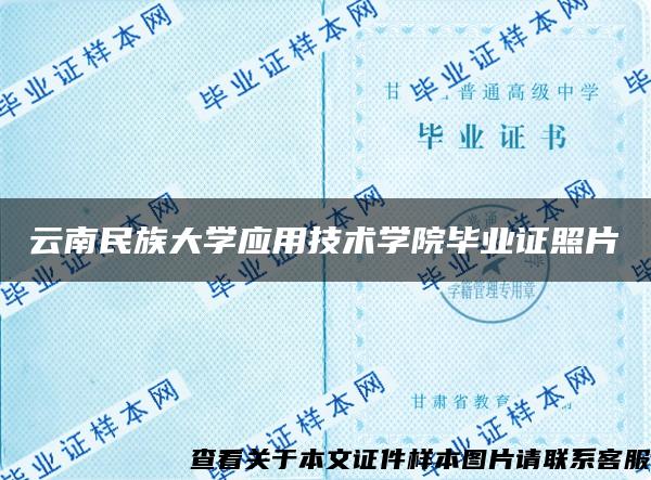 云南民族大学应用技术学院毕业证照片