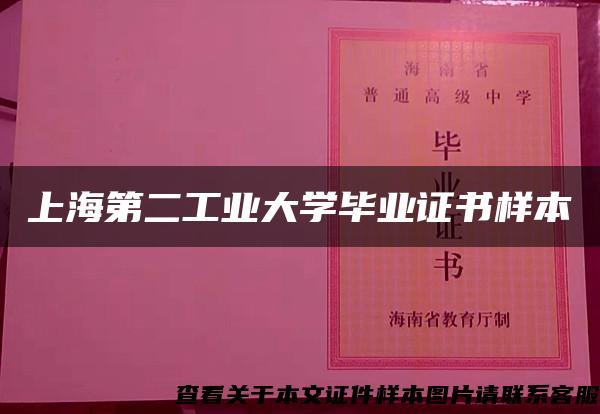 上海第二工业大学毕业证书样本