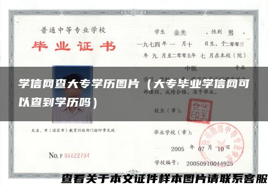 学信网查大专学历图片（大专毕业学信网可以查到学历吗）