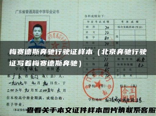 梅赛德斯奔驰行驶证样本（北京奔驰行驶证写着梅赛德斯奔驰）