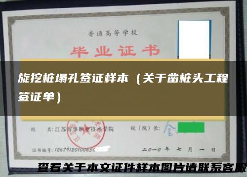 旋挖桩塌孔签证样本（关于凿桩头工程签证单）