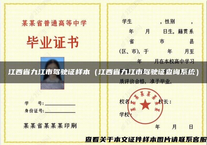 江西省九江市驾驶证样本（江西省九江市驾驶证查询系统）