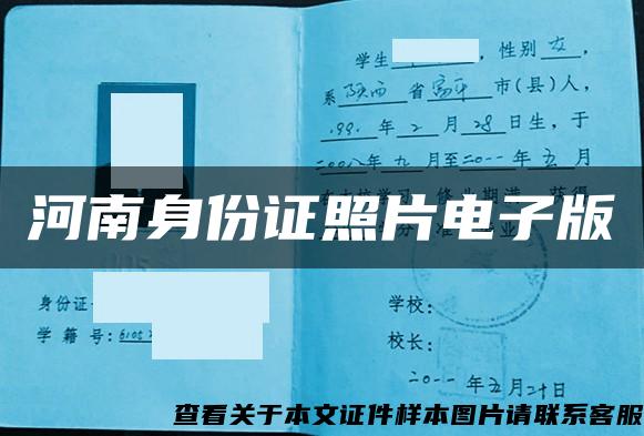 河南身份证照片电子版