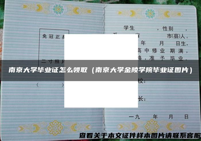 南京大学毕业证怎么领取（南京大学金陵学院毕业证图片）