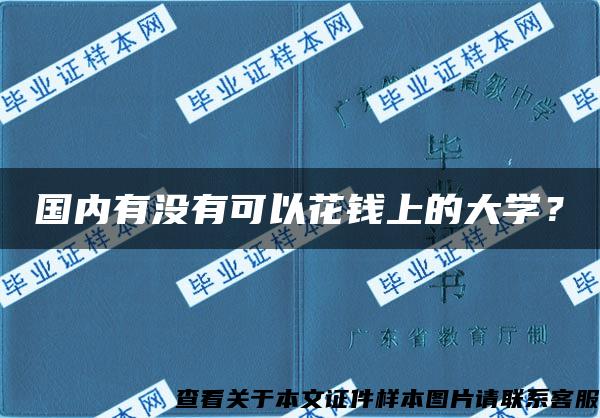 国内有没有可以花钱上的大学? 国内有没有可以花钱上的大学?