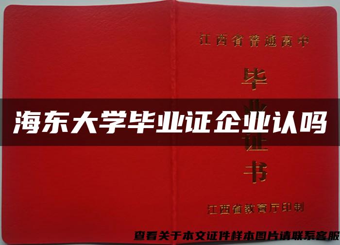 海东大学毕业证企业认吗