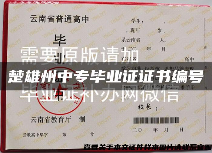 楚雄州中专毕业证证书编号 楚雄州中专毕业证证书编号
