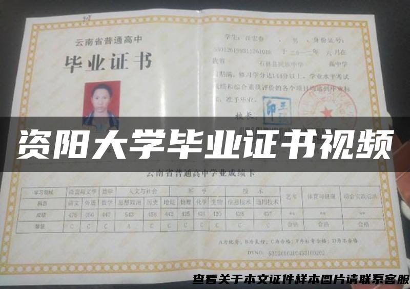 资阳大学毕业证书视频
