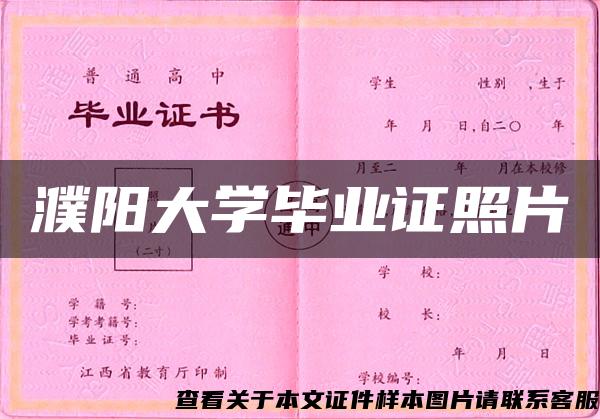濮阳大学毕业证照片
