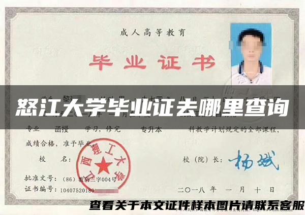 怒江大学毕业证去哪里查询 怒江大学毕业证去哪里查询