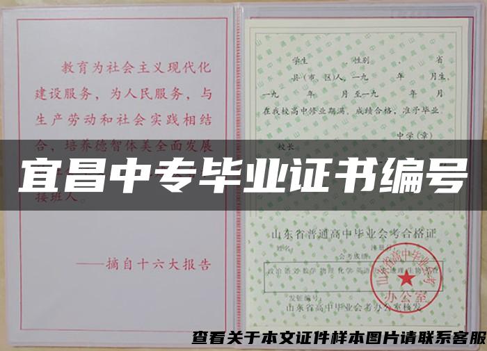 宜昌中专毕业证书编号