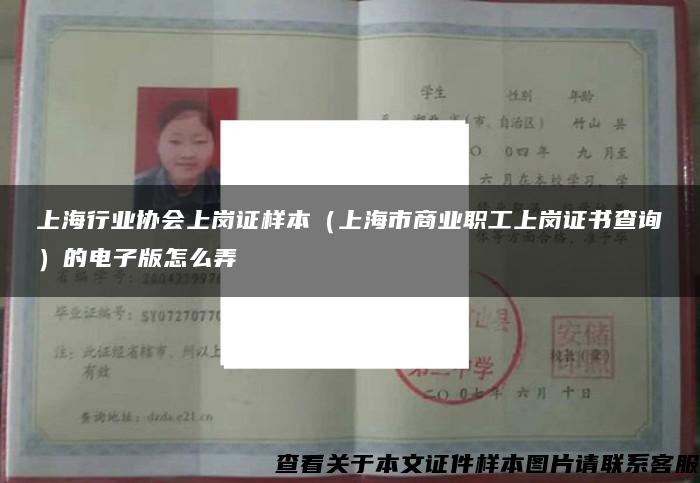 上海行业协会上岗证样本（上海市商业职工上岗证书查询）的电子版怎么弄