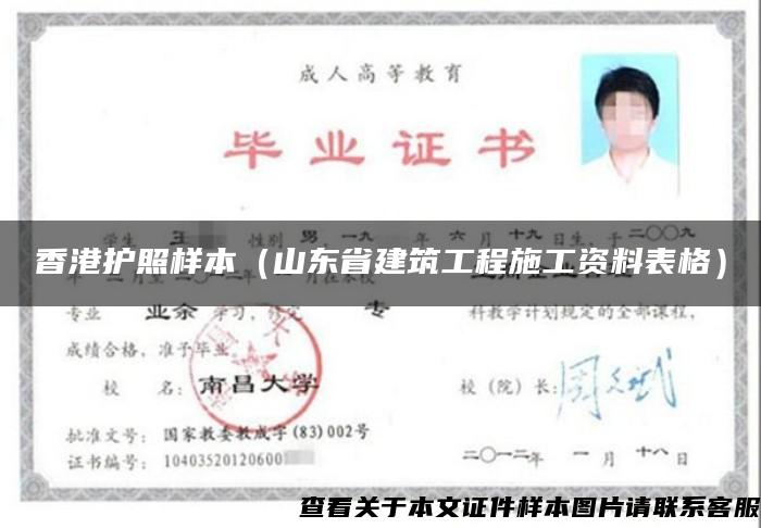 香港护照样本（山东省建筑工程施工资料表格）