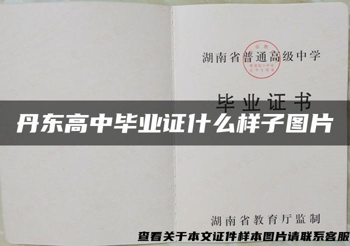 丹东高中毕业证什么样子图片