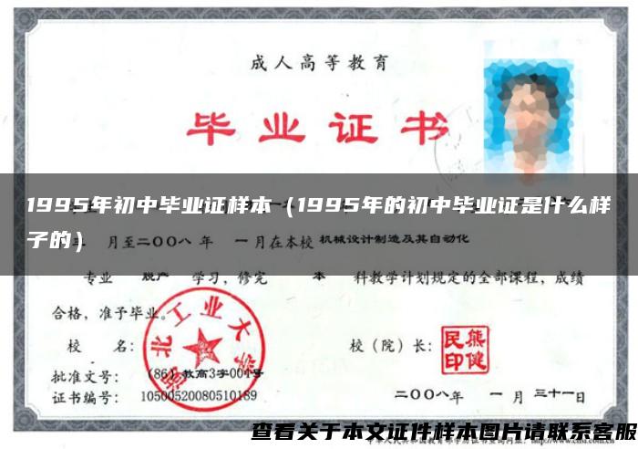 1995年初中毕业证样本(1995年的初中毕业证是什么样子的) 1995年初中毕业证样本(1995年的初中毕业证是什么样子的)