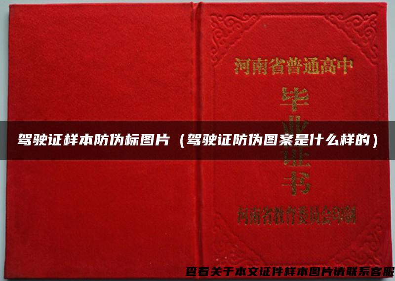 驾驶证样本防伪标图片（驾驶证防伪图案是什么样的）