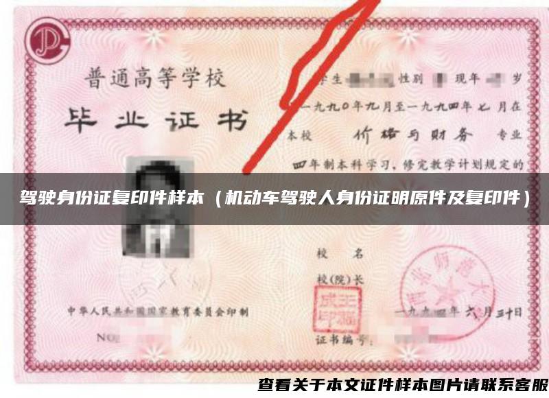 驾驶身份证复印件样本（机动车驾驶人身份证明原件及复印件）