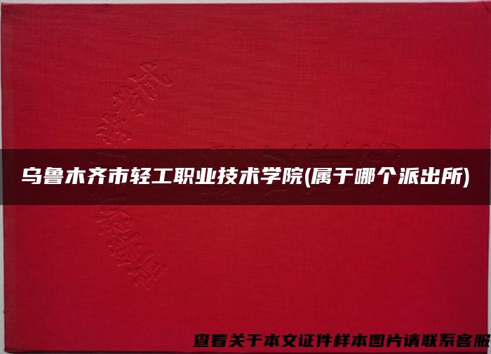 乌鲁木齐市轻工职业技术学院(属于哪个派出所)