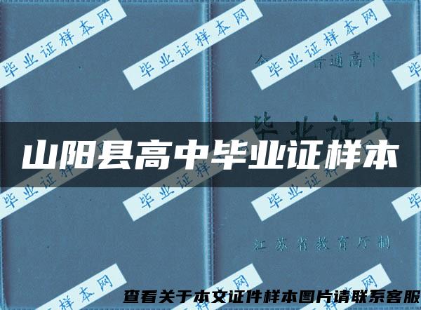 山阳县高中毕业证样本