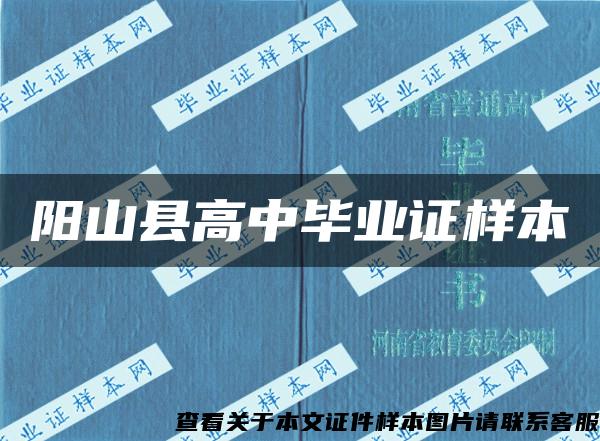 阳山县高中毕业证样本