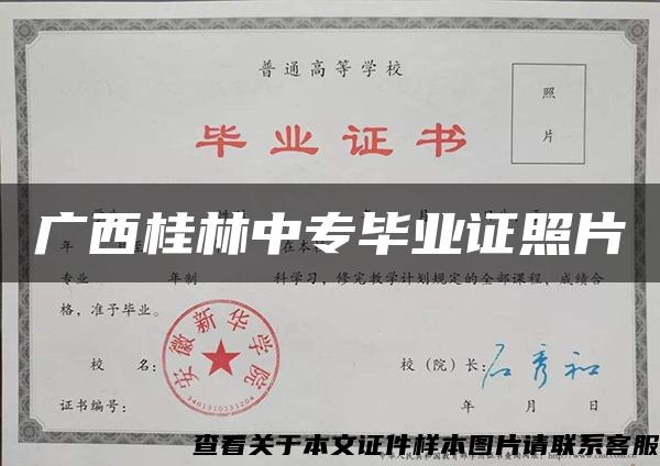 广西桂林中专毕业证照片