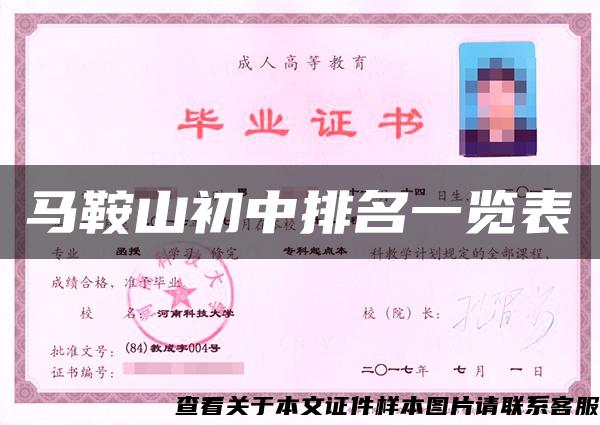 马鞍山初中排名一览表 马鞍山初中排名一览表