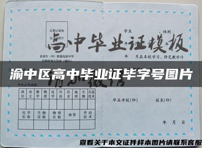 渝中区高中毕业证毕字号图片 渝中区高中毕业证毕字号图片