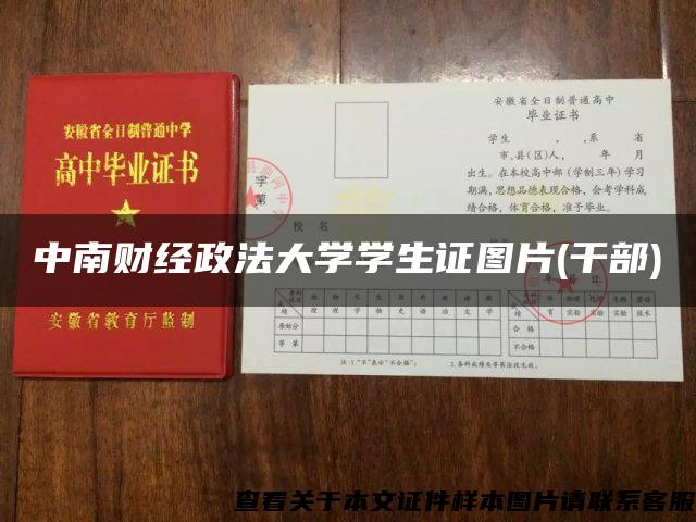 中南财经政法大学学生证图片(干部)